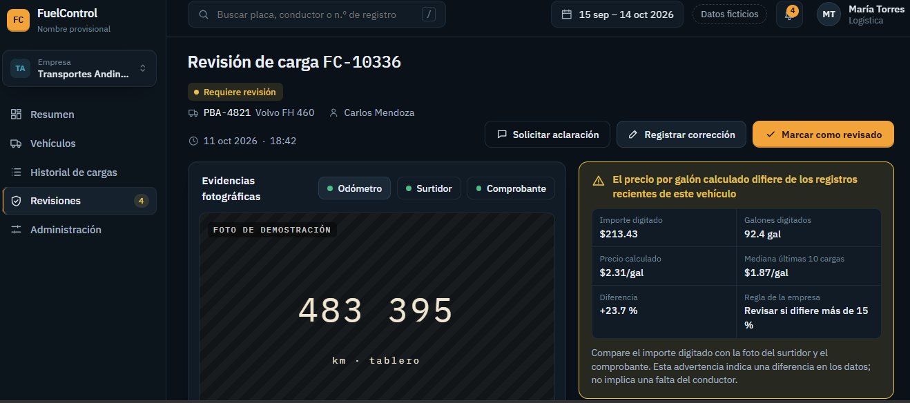 Revisión de una carga con diferencia frente a los registros recientes