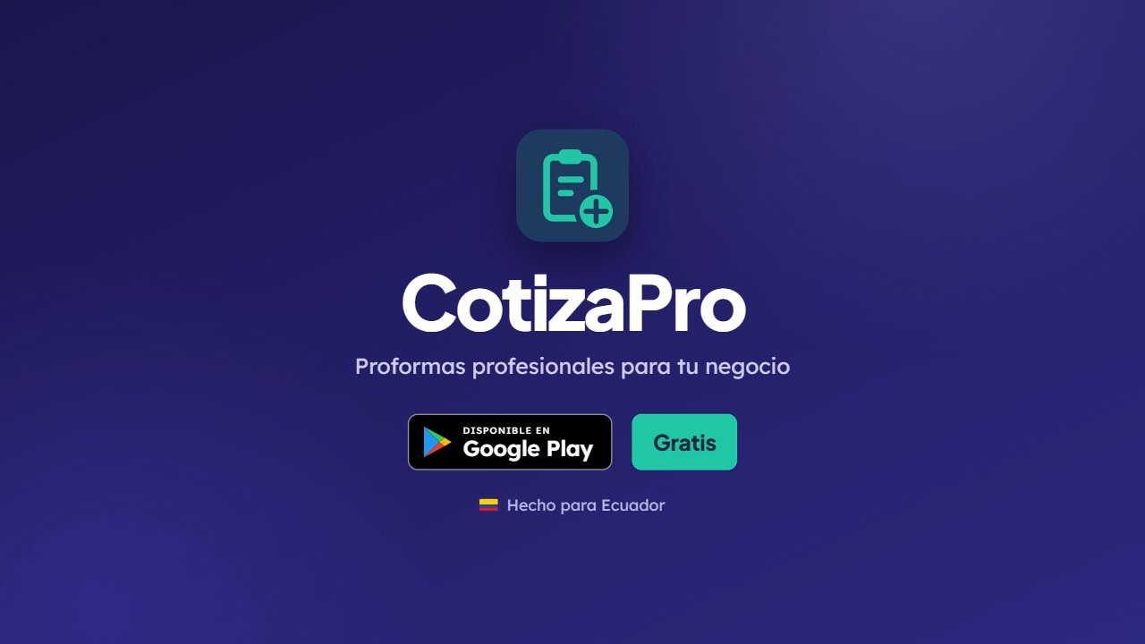 Portada del video: CotizaPro, app de proformas